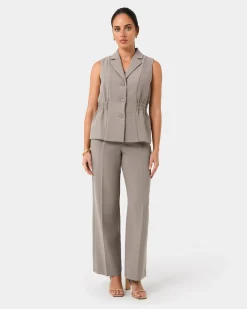 Forcast Jordy Relax Pants Stone Discount