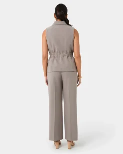 Forcast Jordy Relax Pants Stone Discount