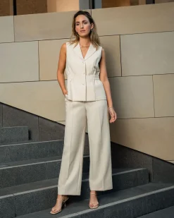 Forcast Jordy Relax Pants Bone Outlet