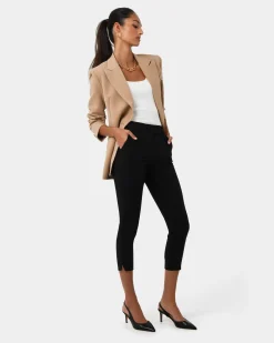 Forcast Josie 2 Cropped Notch Pants Black Sale