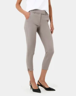 Forcast Josie 2 Cropped Notch Pants Stone Clearance