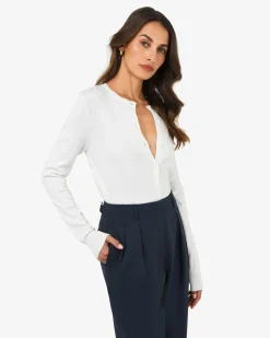Forcast Joyce Knit Cardigan Ivory New