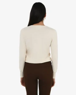 Forcast Joyce Knit Cardigan Buttercream Outlet