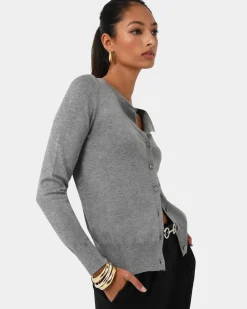Forcast Joyce Knit Cardigan Grey Hot