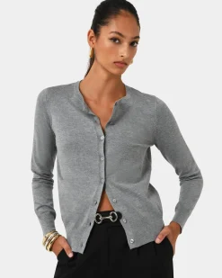 Forcast Joyce Knit Cardigan Grey Hot