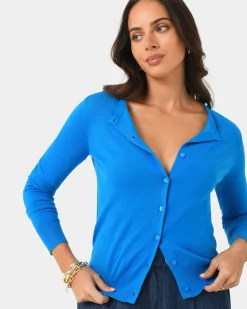 Forcast Joyce Knit Cardigan True Blue Online