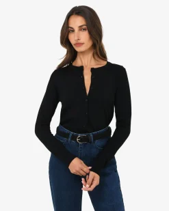 Forcast Joyce Knit Cardigan Black Clearance