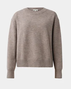 Forcast Joyli Round Neck Knit Almond Clearance