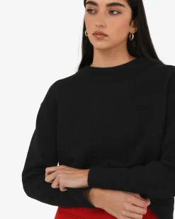 Forcast Joyli Round Neck Knit Black Discount