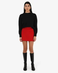 Forcast Joyli Round Neck Knit Black Discount