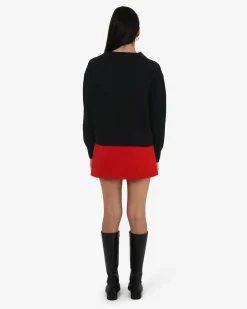 Forcast Joyli Round Neck Knit Black Discount