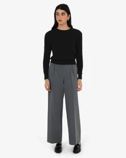Forcast Juanita Cotton Cable Knit Black