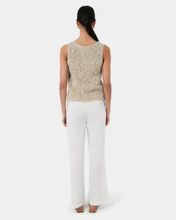 Forcast Judith Knit Vest Sand Multi New