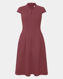 Forcast Juno Panel Ponte Dress Brick Outlet