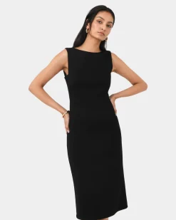 Forcast Juno Ponte Fitted Dress Black Online