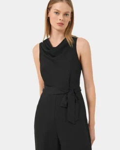 Forcast Kalista Cowl Neck Jumpsuit Black Hot