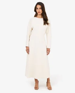 Forcast Karina Dolman Midi Dress Ecru Sale