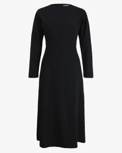 Forcast Karina Dolman Midi Dress Black New