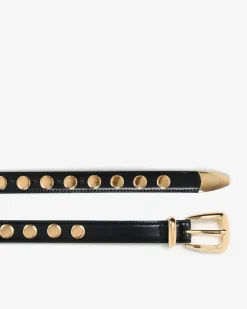 Forcast Kayla Studs Leather Belt Black Hot