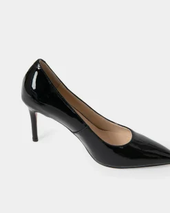 Forcast Kelsey Leather Stiletto Heel Black Discount