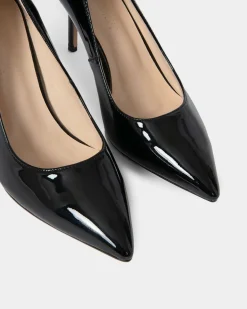 Forcast Kelsey Leather Stiletto Heel Black Discount