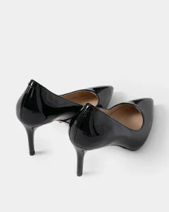 Forcast Kelsey Leather Stiletto Heel Black Discount