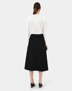 Forcast Kevin Relax Fit Crepe Shirt Ivory Online