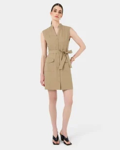 Forcast Kiran Utility Tie Dress Safari Beige Outlet