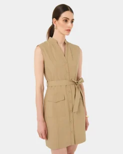 Forcast Kiran Utility Tie Dress Safari Beige Outlet