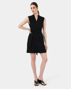 Forcast Kiran Utility Tie Dress Black Best