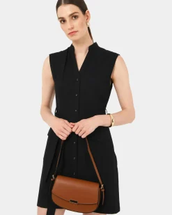 Forcast Kiran Utility Tie Dress Black Best