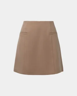 Forcast Kiya Panel Skirt Latte Hot