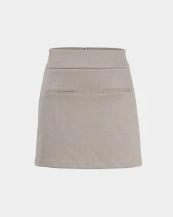 Forcast Lara A-line Mini Skirt Stone New