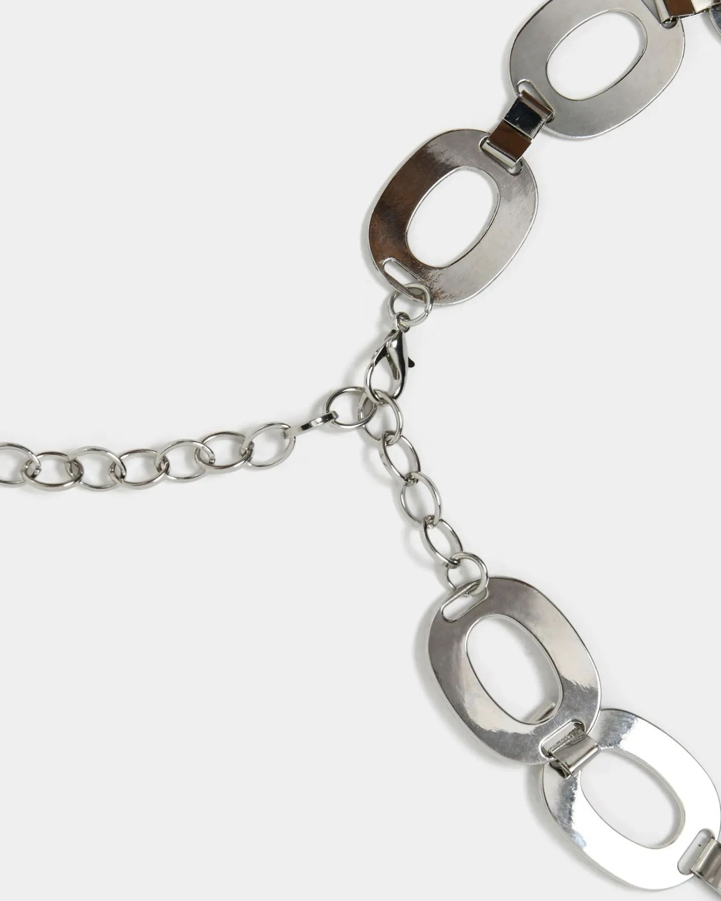Forcast Lareina Chain Belt Silver New