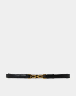 Forcast Lauren Leather Adjustable Belt Black Clearance