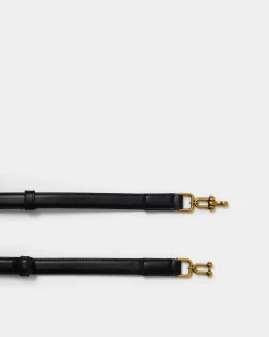 Forcast Lauren Leather Adjustable Belt Black Clearance
