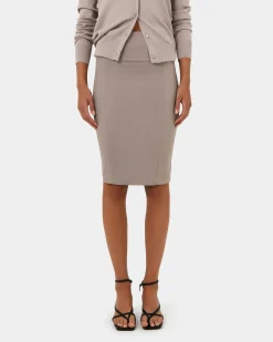 Forcast Lauren Pencil Skirt Stone Clearance