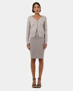 Forcast Lauren Pencil Skirt Stone Clearance