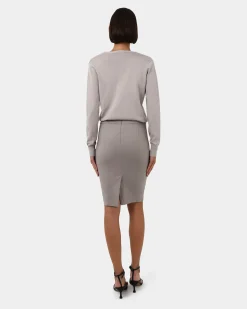 Forcast Lauren Pencil Skirt Stone Clearance