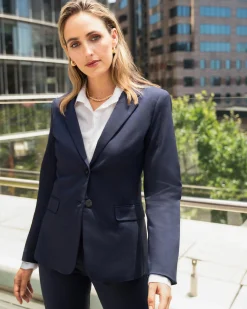 Forcast Lauren Single Breasted Jacket Navy Sale