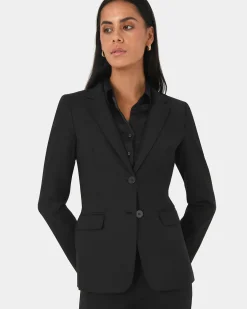 Forcast Lauren Single Breasted Jacket Black Discount