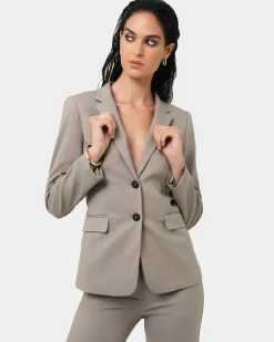 Forcast Lauren Single Breasted Jacket Stone Outlet