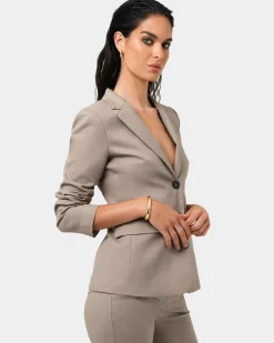 Forcast Lauren Single Breasted Jacket Stone Outlet