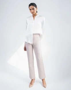 Forcast Lauren Straight Pants Grey Sale