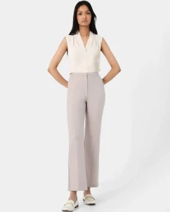 Forcast Lauren Straight Pants Grey Sale