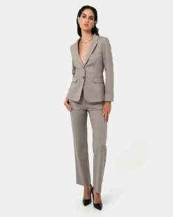 Forcast Lauren Straight Pants Stone Sale