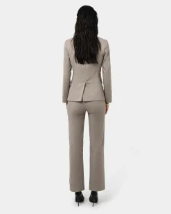Forcast Lauren Straight Pants Stone Sale
