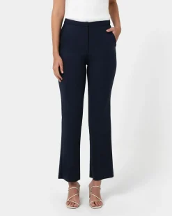 Forcast Lauren Straight Pants Navy