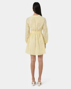 Forcast Lea Cotton Tie Dress Golden Haze Outlet