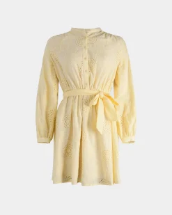 Forcast Lea Cotton Tie Dress Golden Haze Outlet